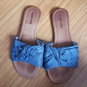 Blue flip flops